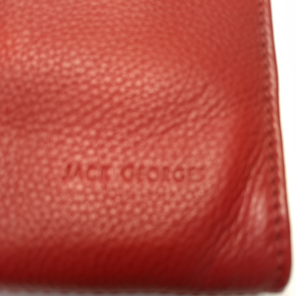 Jack Georges Red Leather Crossbody Wallet Purse - Picture 2 of 7